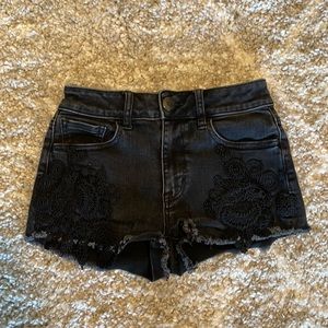 American Eagle Black Jean Shorts